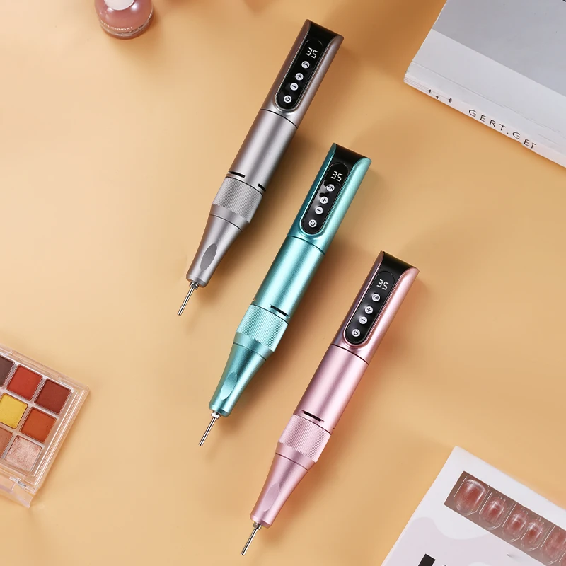 35000RPM Wireless Nail Drill Pen USB Nail File Polishing Pen Rechargeable Nail Drill Machine Portable Manicure Drill Salon Tool