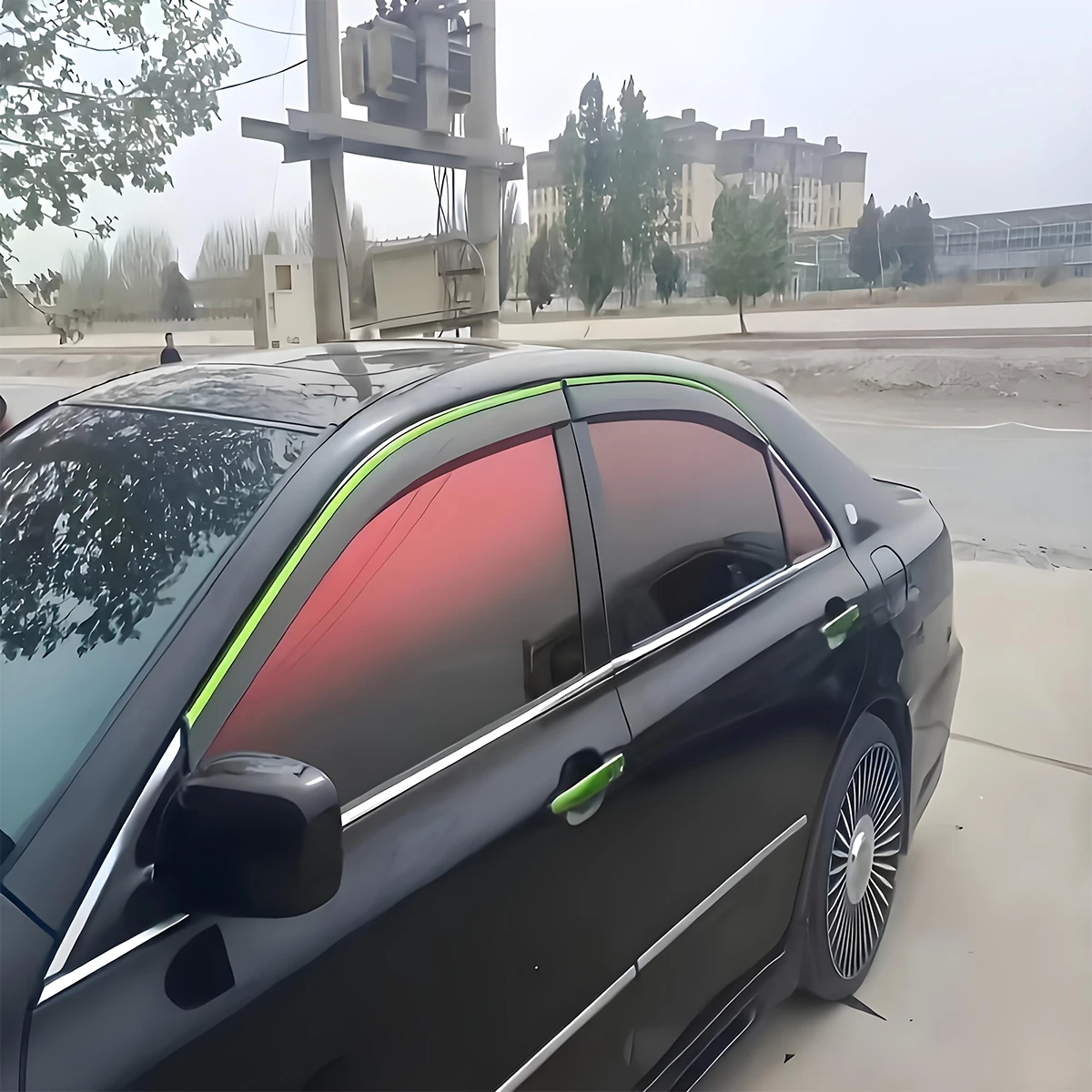 Gradient Solar Window Tint Film Color Changing Film Car Sun Shade Front Windshield Sunshade Protector Heat Insulation Universal