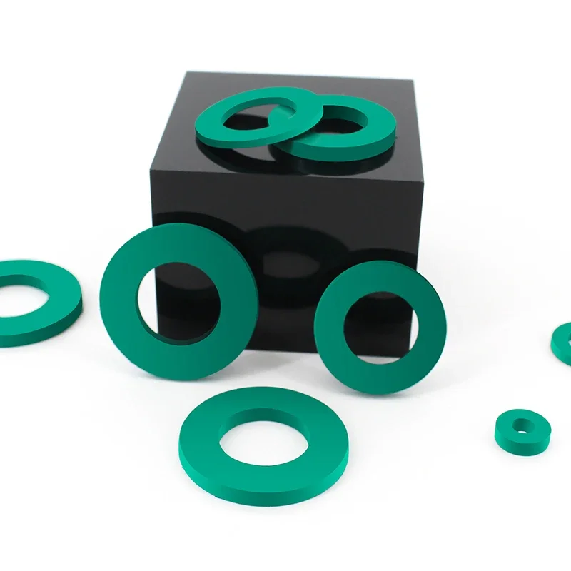 H2mm Flat Gasket M2-M42 Nitrile Silicone Fluorine Rubber NBR VMQ FKM Wear-Resistant Shock-Absorbing Waterproof Sealing Gasket