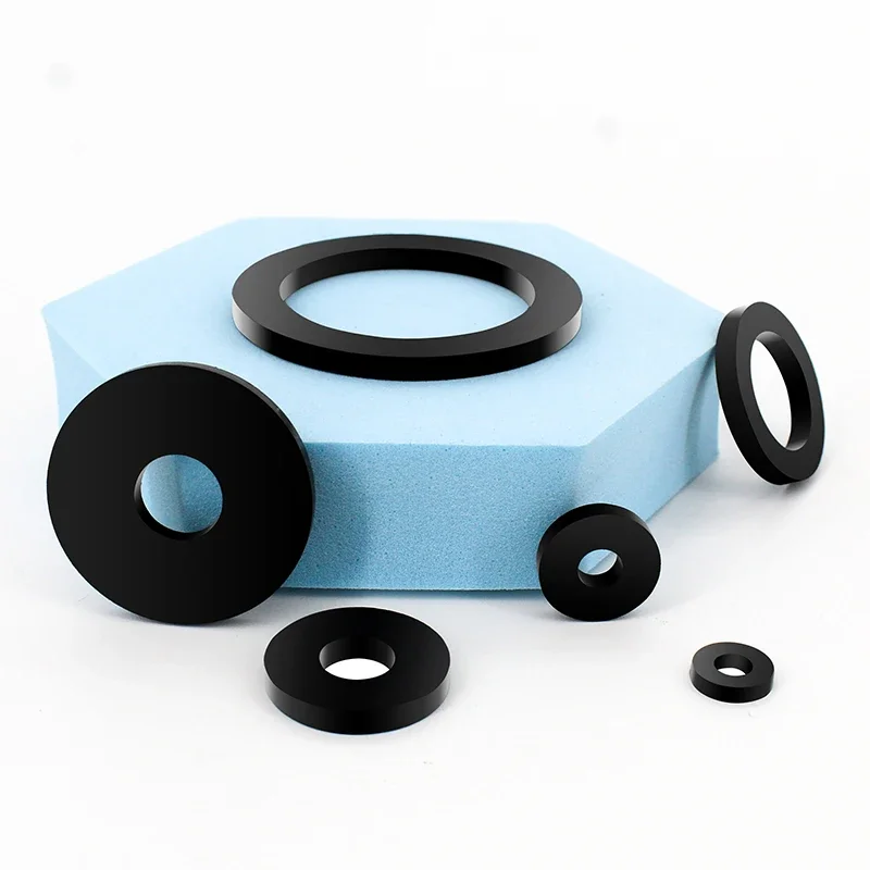 H2mm Flat Gasket M2-M42 Nitrile Silicone Fluorine Rubber NBR VMQ FKM Wear-Resistant Shock-Absorbing Waterproof Sealing Gasket