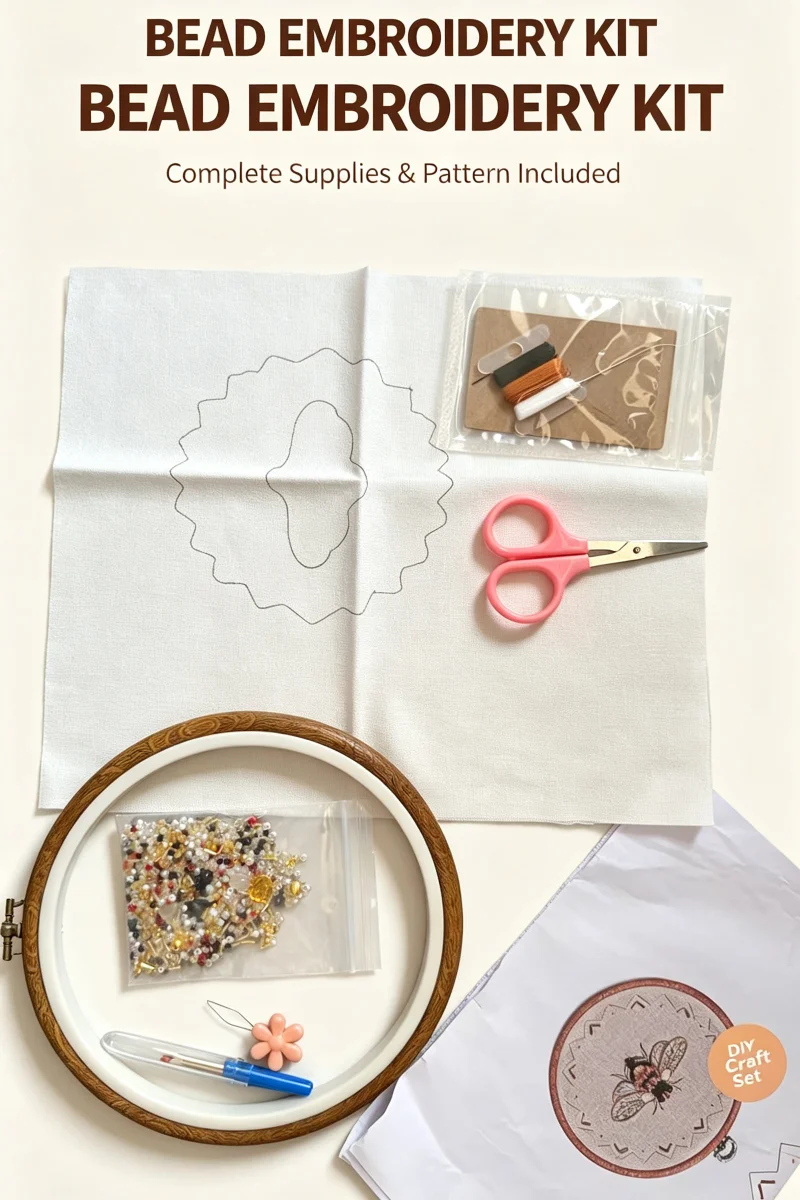 Insect Bead Embroidery DIY Craft Kit Cartoon Cross Stitch Insect Series Bead Embroidery Engraved Insect Pattern Set