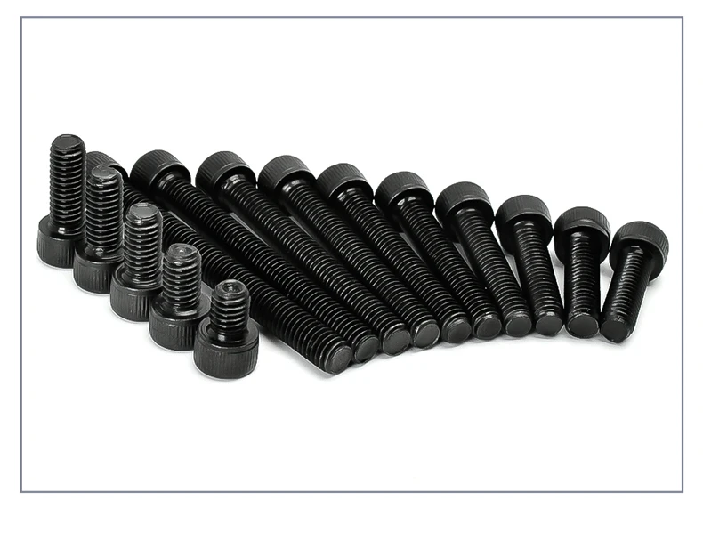 M2M3M4M5M6M8M10M12M14M16 Carbon Steel Grade 12.9 DIN912 Hex Socket Bolts Black Metric Threaded Hexagonal Machine Screws DIY Bolt