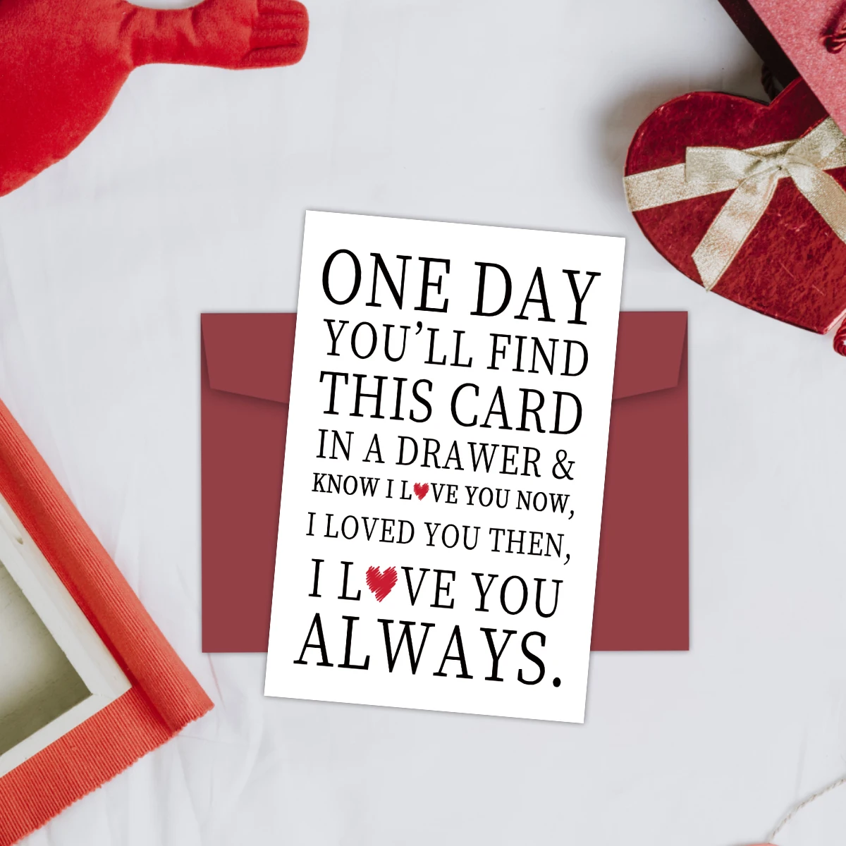 Heartfelt Love Anniversary Card, I Love You Always Greeting Card for Him Her Mom Wife Lover, Perfect for Valentine's Day,Wedding