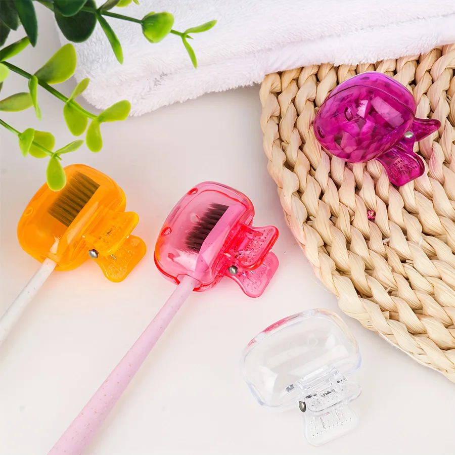 5pcs Household Toothbrush Storage Clip - Portable Travel Toothbrush Dust Protective Cap - Storage Box Portable Toothbrush Head P