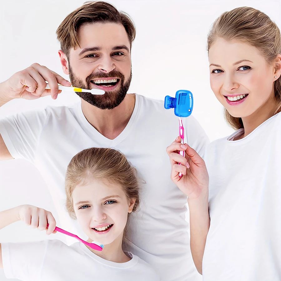5pcs Household Toothbrush Storage Clip - Portable Travel Toothbrush Dust Protective Cap - Storage Box Portable Toothbrush Head P