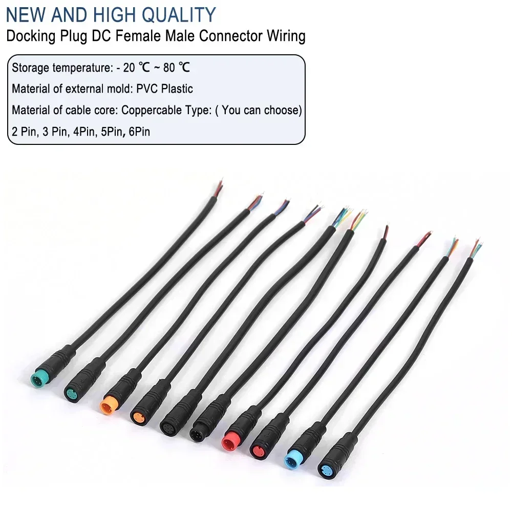 2/3/4/5/6Pin Male Female Cable Ebike Display Cable Connector Wire For Electric Scooter Sensor Electric Bicycle Butt Joint Plug