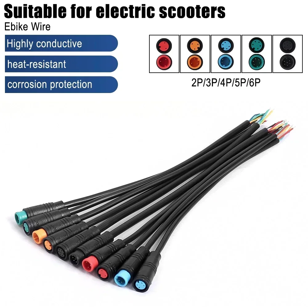 2/3/4/5/6Pin Male Female Cable Ebike Display Cable Connector Wire For Electric Scooter Sensor Electric Bicycle Butt Joint Plug