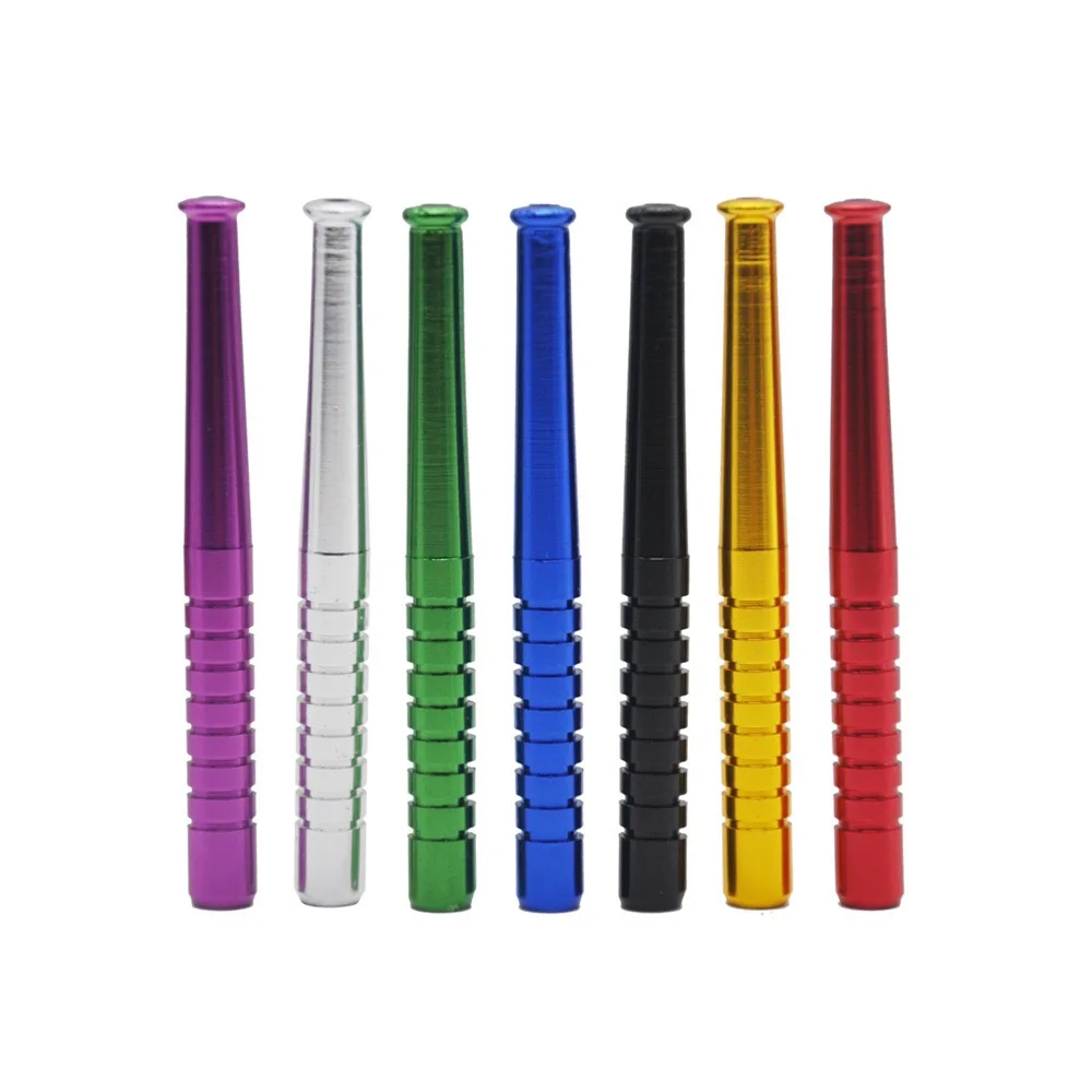 1/5/10pcs 78mm Aluminum Alloy Straw Light-weight Metal Pipe Straw Tube Cool Gadget for Men