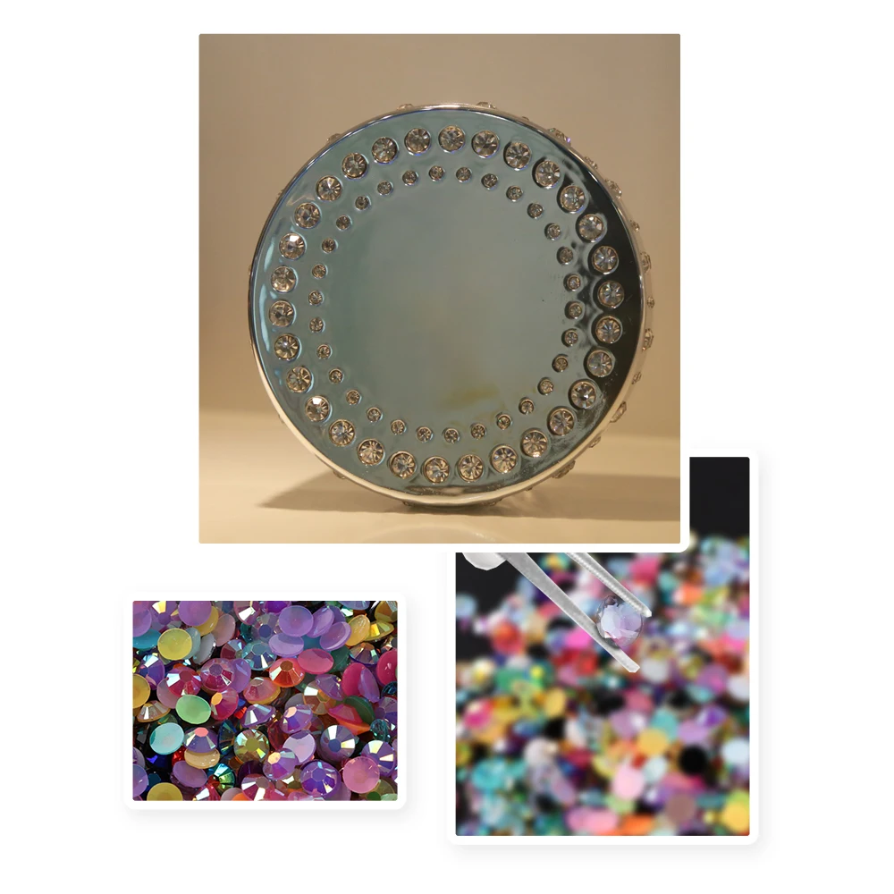 All black seriesWholesale Bulk Resin Rhinestone Jelly transparent AB 2mm,3mm,4mm,5mm,6mm  FlatBack Nail Art Garment Decoration