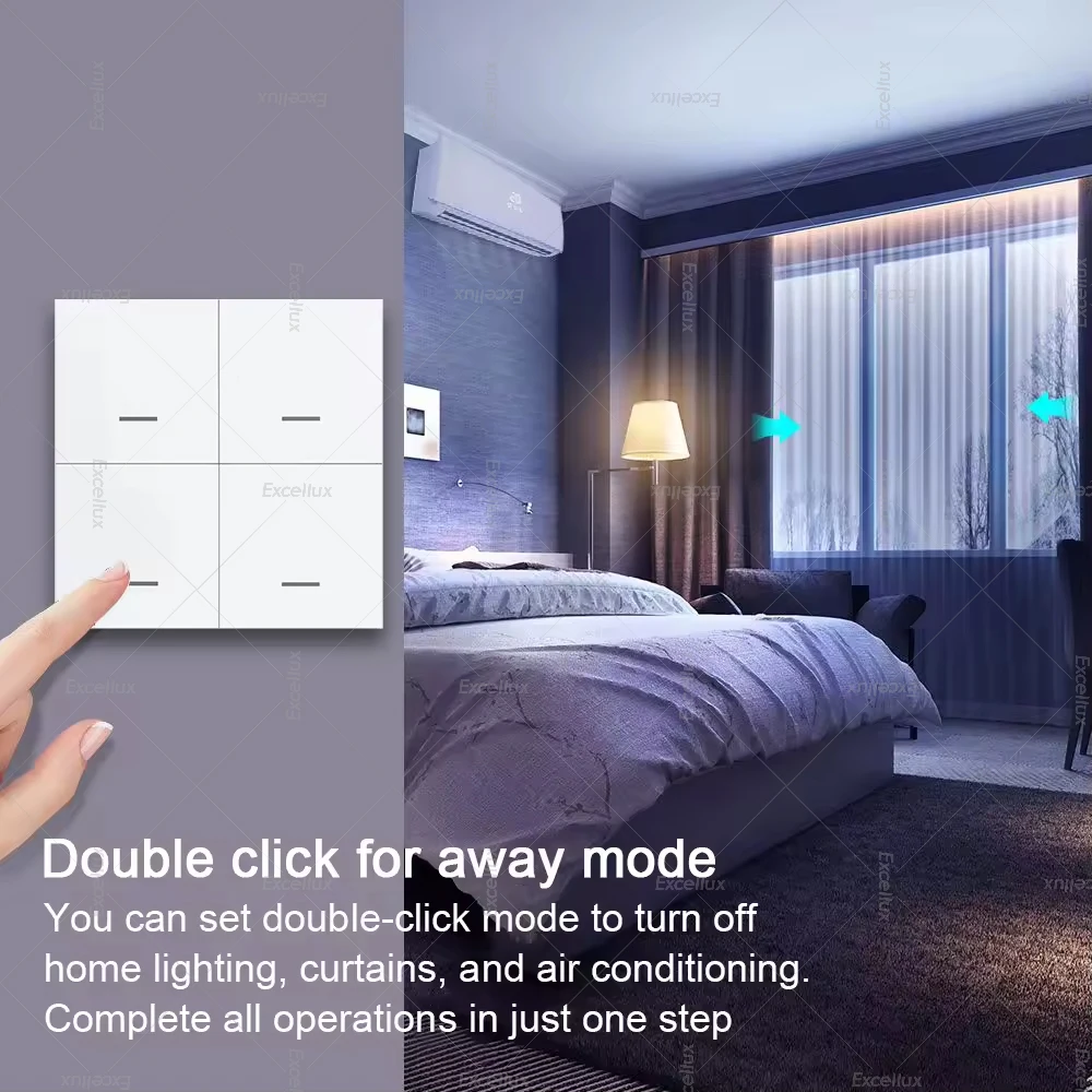 Smart ZigBee Scene Switch Wireless Scene Switch 4 Gang 12 Mode Automatic Scenario Push Button Controller Support For Tuya Z2MQTT