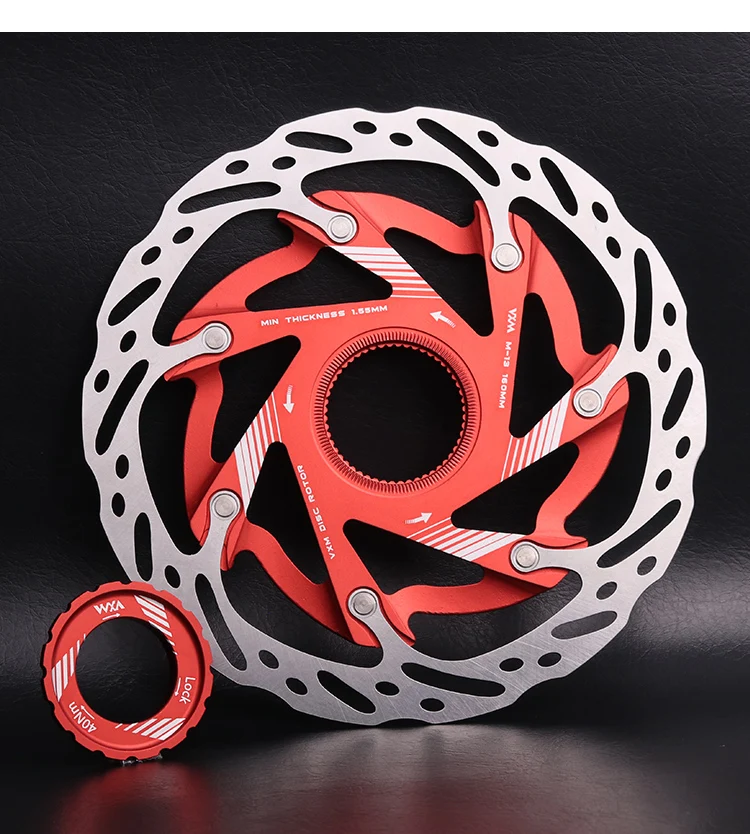 VXM Road Bicycle Center Lock Disc Brake Rotor Pads MTB Bike Rotors 140mm 160mm CNC Lighweight Aluminum Alloy Cycling Discs Parts