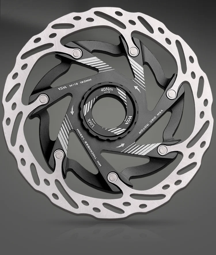 VXM Road Bicycle Center Lock Disc Brake Rotor Pads MTB Bike Rotors 140mm 160mm CNC Lighweight Aluminum Alloy Cycling Discs Parts