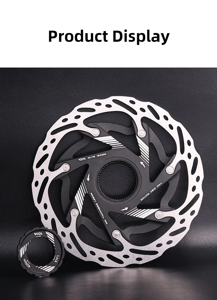 VXM Road Bicycle Center Lock Disc Brake Rotor Pads MTB Bike Rotors 140mm 160mm CNC Lighweight Aluminum Alloy Cycling Discs Parts