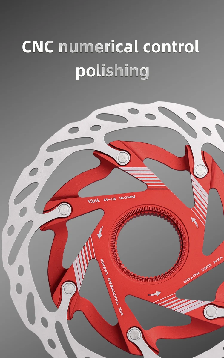 VXM Road Bicycle Center Lock Disc Brake Rotor Pads MTB Bike Rotors 140mm 160mm CNC Lighweight Aluminum Alloy Cycling Discs Parts
