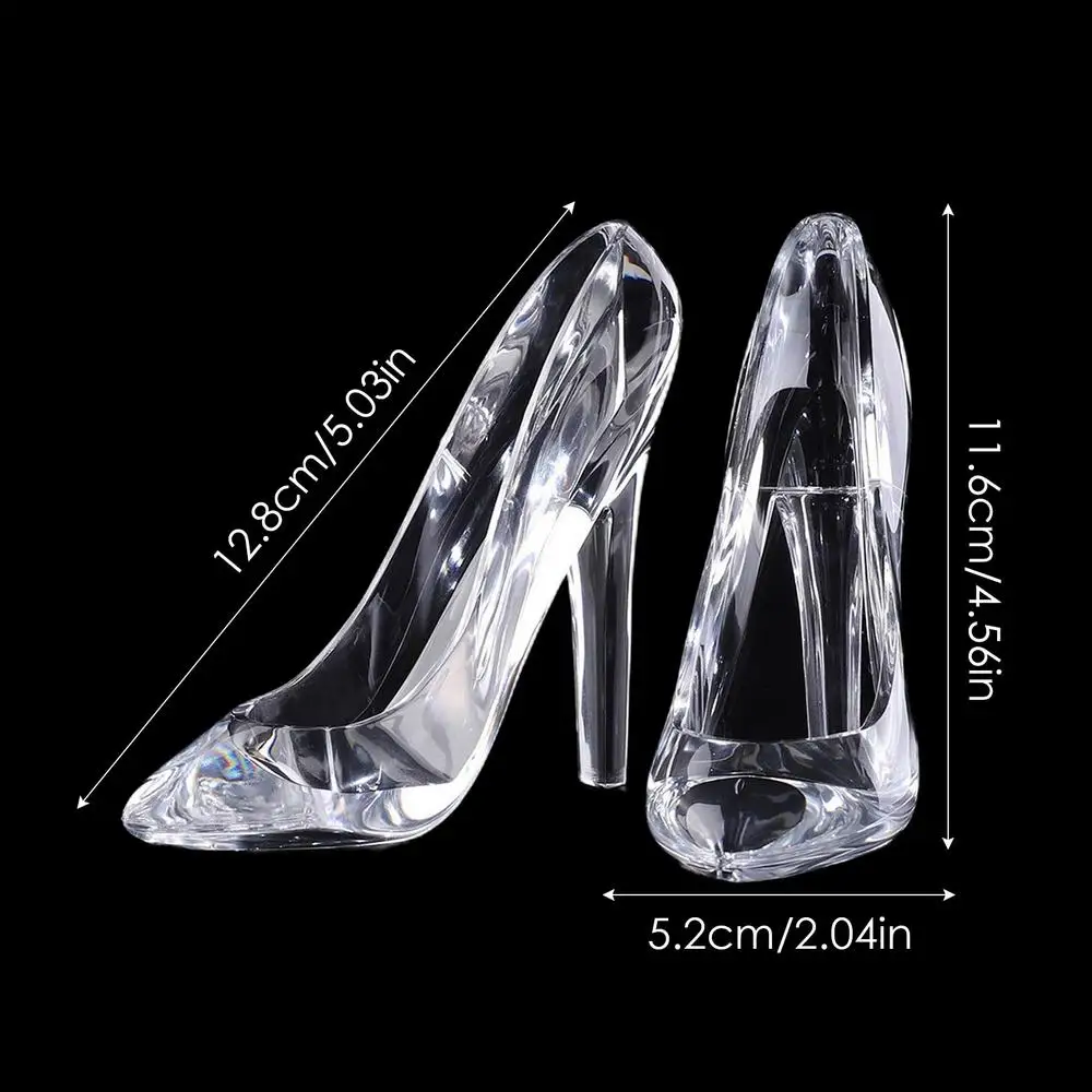 1pc Cinderellas Crystal Shoes Kids Birthday Gift Home Decor High-Heeled Shoes Figurines Wedding Decoration Valentine's Day Gift