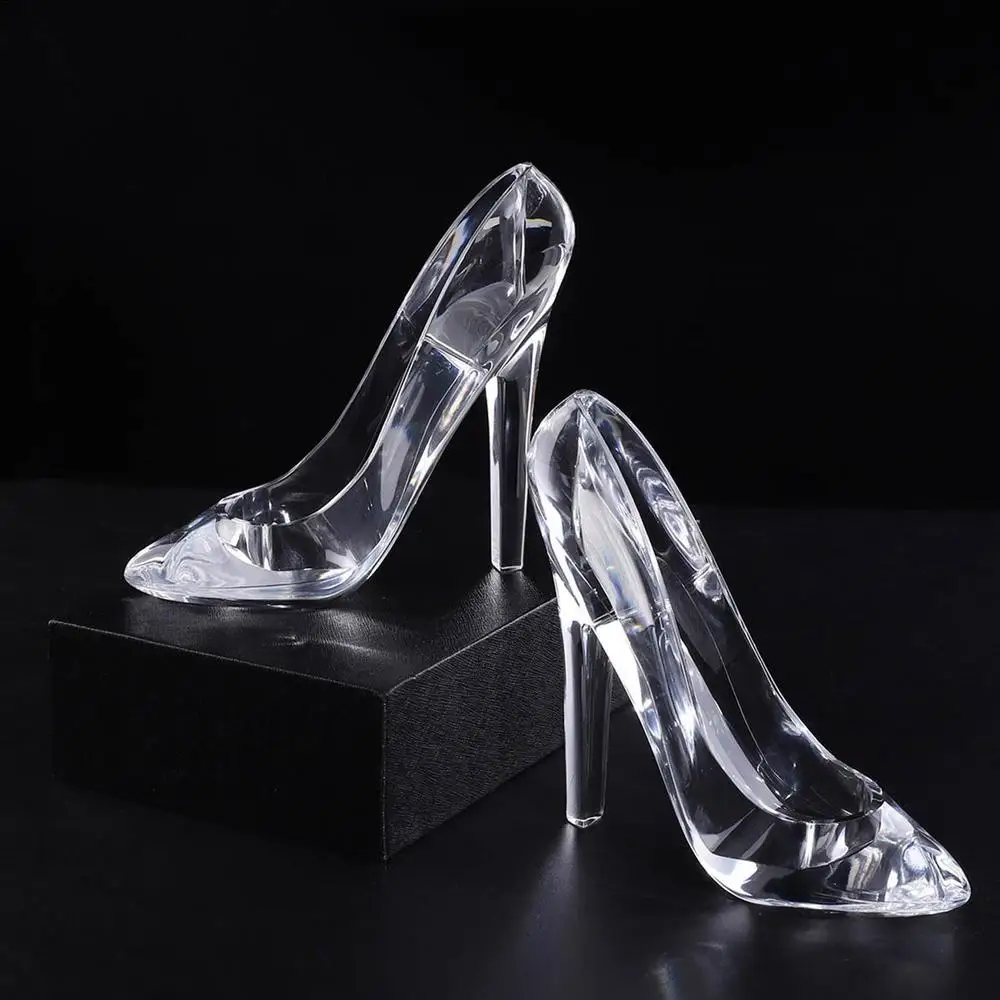 1pc Cinderellas Crystal Shoes Kids Birthday Gift Home Decor High-Heeled Shoes Figurines Wedding Decoration Valentine's Day Gift