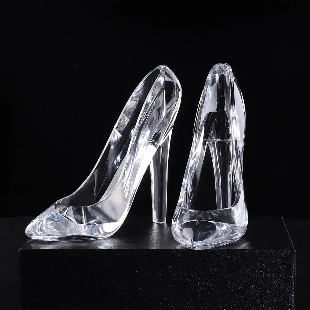 1pc Cinderellas Crystal Shoes Kids Birthday Gift Home Decor High-Heeled Shoes Figurines Wedding Decoration Valentine's Day Gift