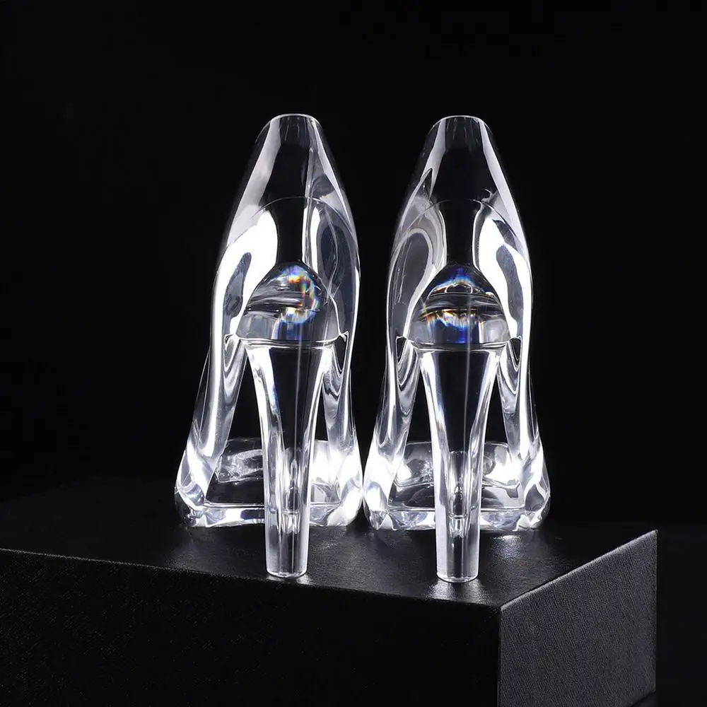 1pc Cinderellas Crystal Shoes Kids Birthday Gift Home Decor High-Heeled Shoes Figurines Wedding Decoration Valentine's Day Gift