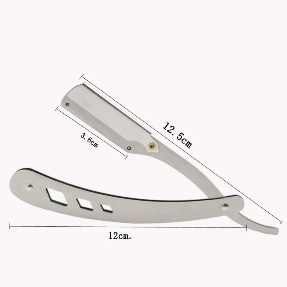 1Pcs Men Shaving Barber Tools Hair Razor and Blades Antique Black Folding Shaving Knife Unisex Hair Removal (Without Blade)