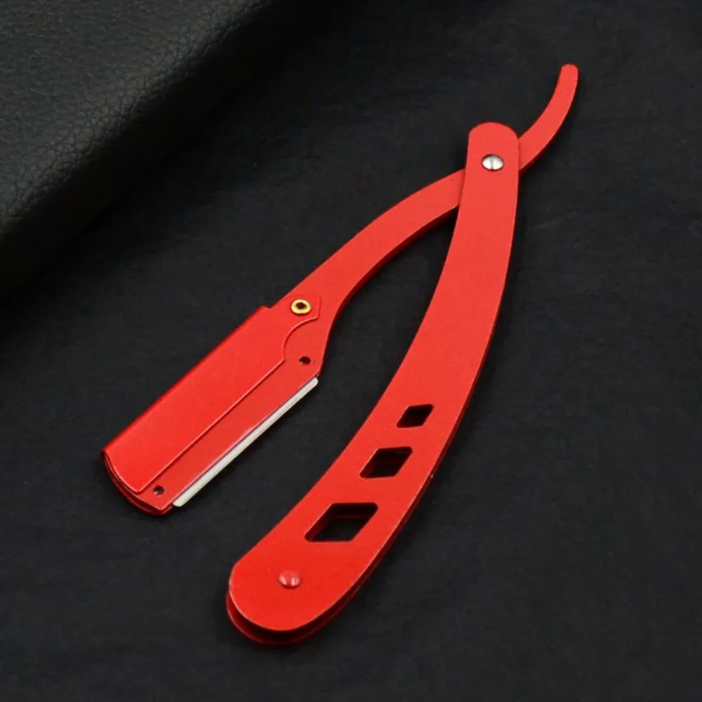 1Pcs Men Shaving Barber Tools Hair Razor and Blades Antique Black Folding Shaving Knife Unisex Hair Removal (Without Blade)