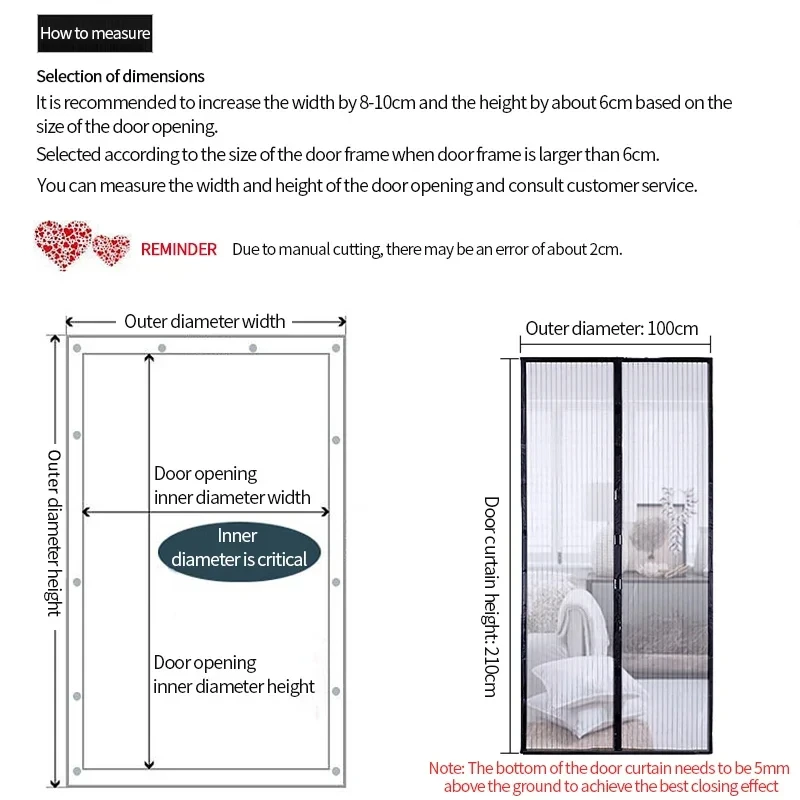 Mosquito Net Curtain Magnets Door Mesh Insect Sandfly Netting with Magnets on The Door Mesh Screen Automatic Closing Door Screen