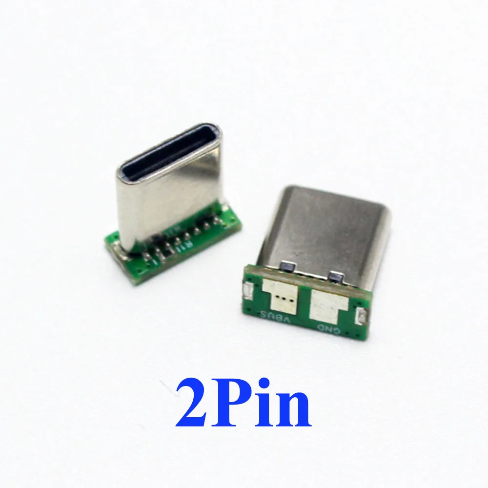 2/5/10PCS USB 3.1 Type C Vertical Patch Board 16pin 4 / 2 Welding Wire Data Band PCB USB Board Male Head 16P Usb C Connector