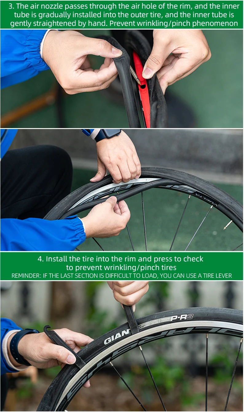 ROCKBROS Bicycle Inner Tube 700C Road Bike Tube 700*23C 25C 28C 35C Schrader Presta Valve Butyl Rubber Cycling Inner Tube