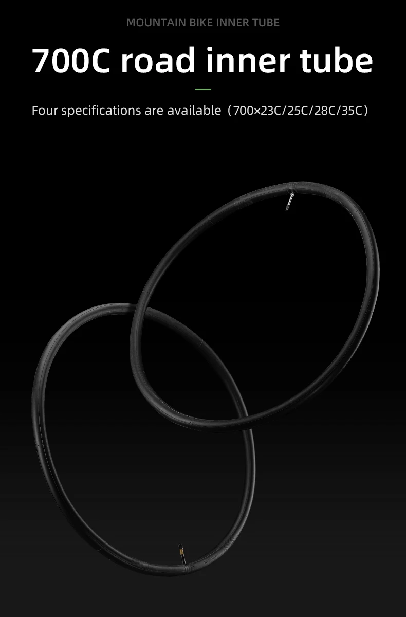ROCKBROS Bicycle Inner Tube 700C Road Bike Tube 700*23C 25C 28C 35C Schrader Presta Valve Butyl Rubber Cycling Inner Tube