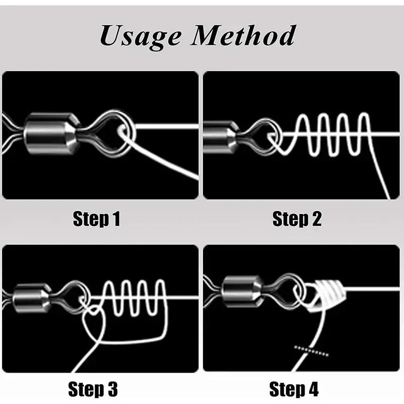 Fishing Swivels Kit Ball Bearing Rolling Swivel Fishing Tackle Saltwater Freshwater Fishing Line Connectors for Carp 200-500Pcs