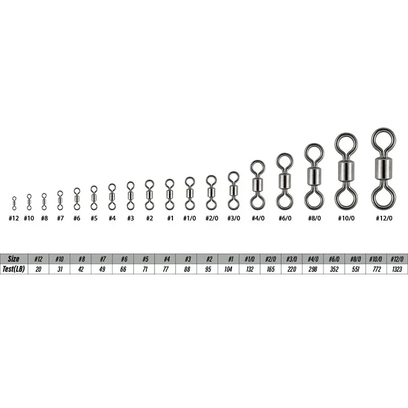 Fishing Swivels Kit Ball Bearing Rolling Swivel Fishing Tackle Saltwater Freshwater Fishing Line Connectors for Carp 200-500Pcs