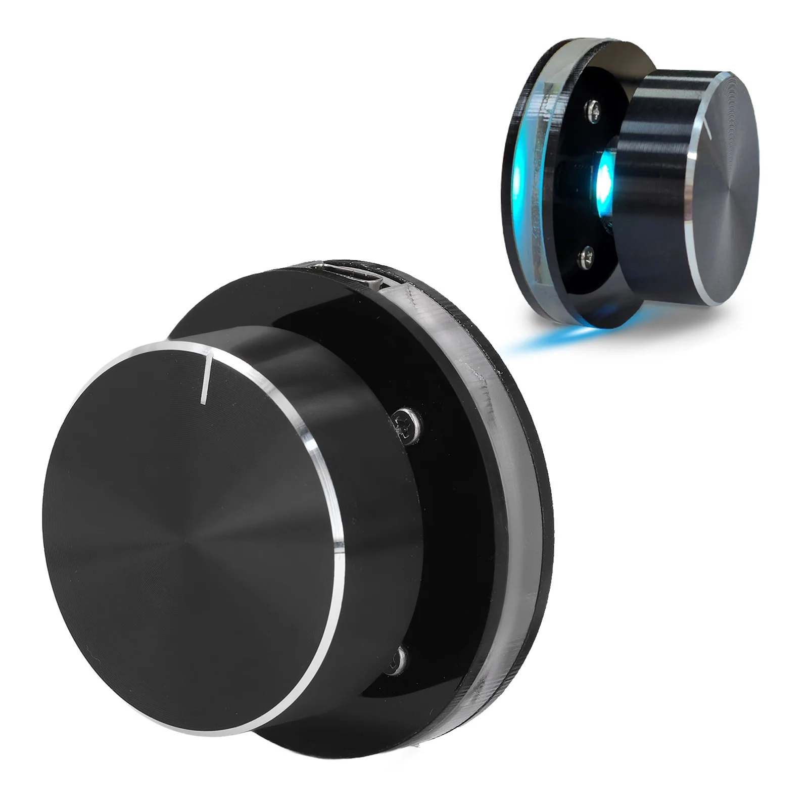 USB Volume Controller Knob for Android System PC Multimedia Type C External Media Adjustment Controller with RGB Light