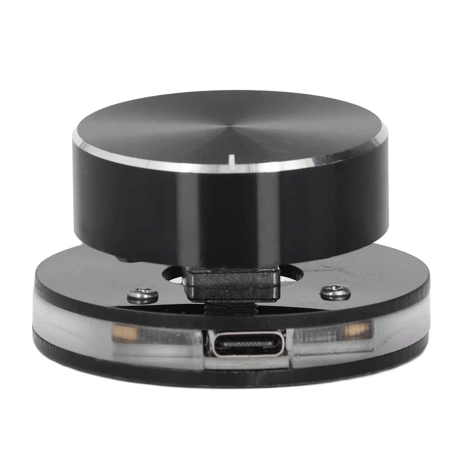 USB Volume Controller Knob for Android System PC Multimedia Type C External Media Adjustment Controller with RGB Light