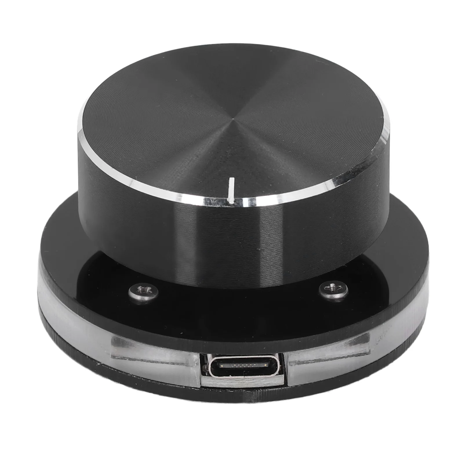 USB Volume Controller Knob for Android System PC Multimedia Type C External Media Adjustment Controller with RGB Light