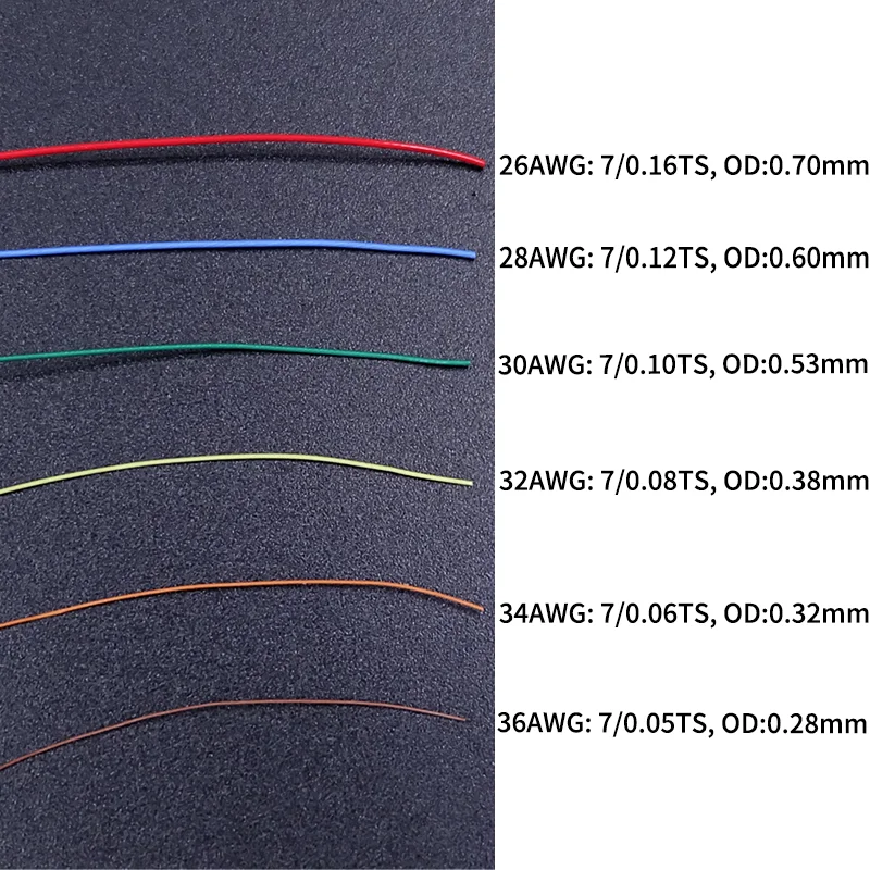 FEP Copper Wire UL10064 PTFE Plastic 40/36/34/32/30/28/26AWG Ultra Fine Micro Litz Wires Solder High Conductivity Copper Cable