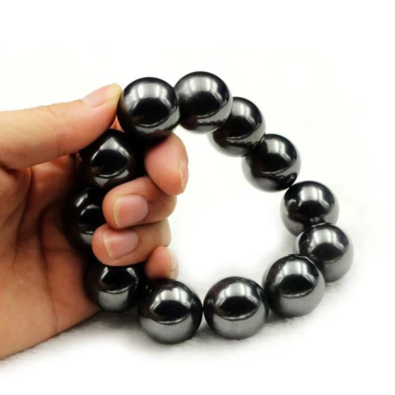 Factory Outlet Magnet Ball Black Sphere Ferrite Magnetic Ball Magnetic Palm Stone Bracelet Beads Polishing Ball Game Men Jewelry