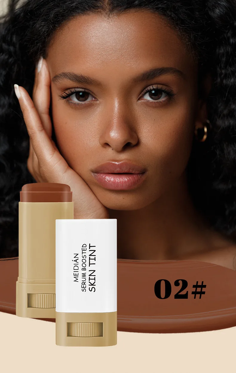 Foundation Stick Balm Serum Boosted Skin Tint Foundation Stick Smooth Plumper Hight Coverage Bronze Foundation Stick Makeup