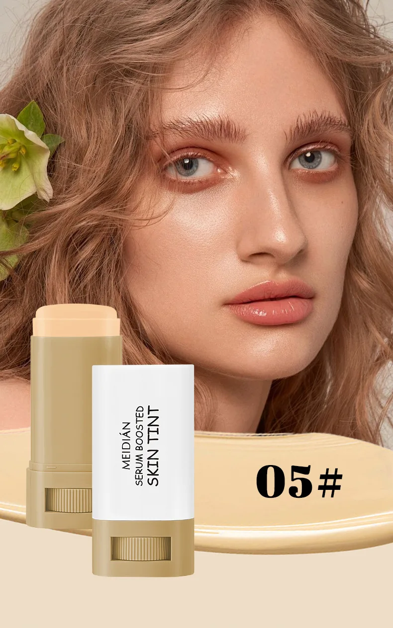 Foundation Stick Balm Serum Boosted Skin Tint Foundation Stick Smooth Plumper Hight Coverage Bronze Foundation Stick Makeup
