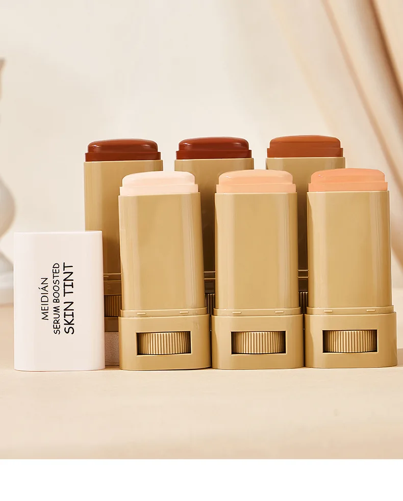 Foundation Stick Balm Serum Boosted Skin Tint Foundation Stick Smooth Plumper Hight Coverage Bronze Foundation Stick Makeup