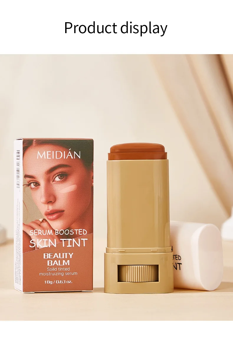 Foundation Stick Balm Serum Boosted Skin Tint Foundation Stick Smooth Plumper Hight Coverage Bronze Foundation Stick Makeup