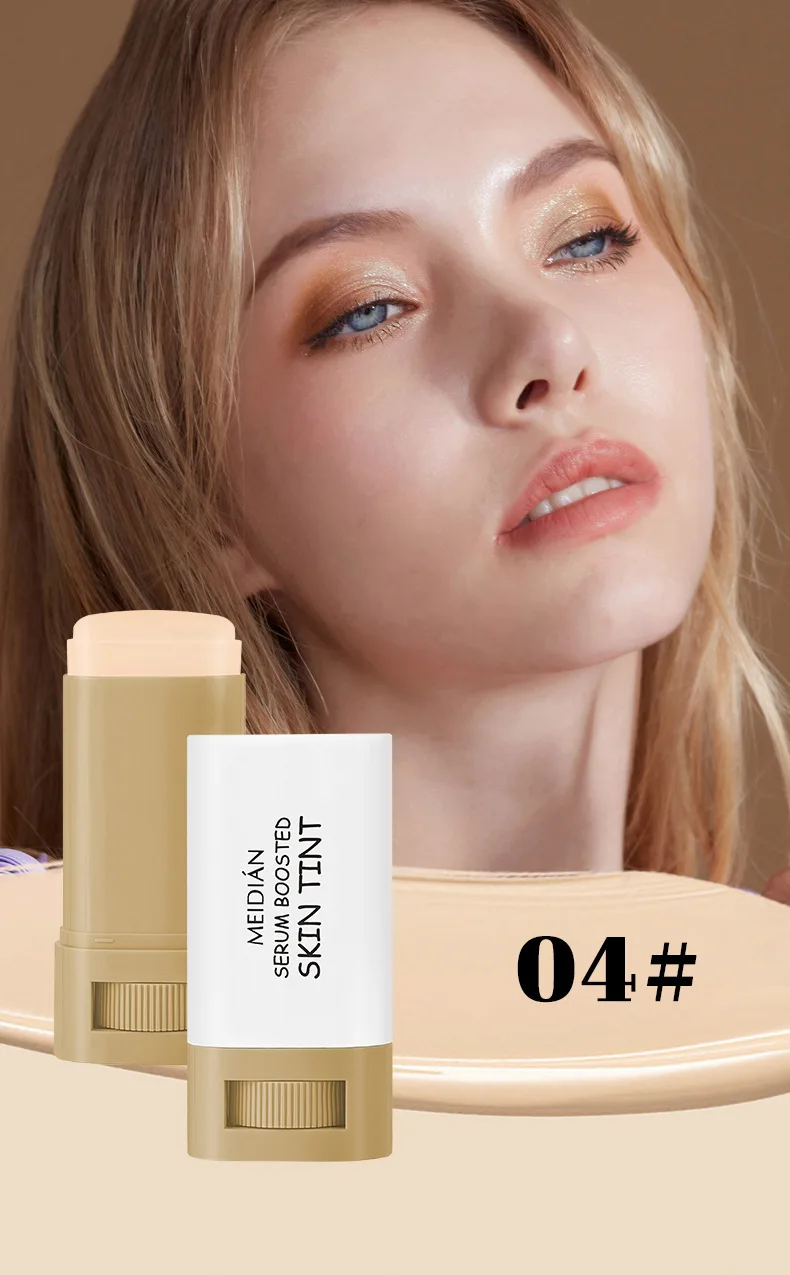 Foundation Stick Balm Serum Boosted Skin Tint Foundation Stick Smooth Plumper Hight Coverage Bronze Foundation Stick Makeup