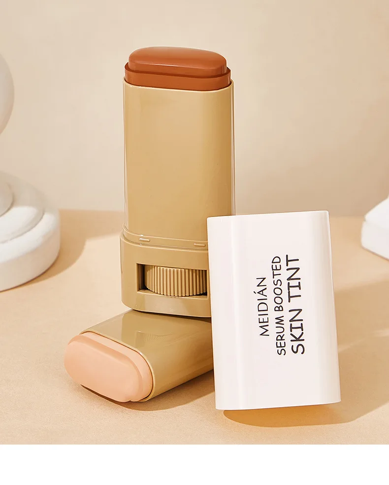 Foundation Stick Balm Serum Boosted Skin Tint Foundation Stick Smooth Plumper Hight Coverage Bronze Foundation Stick Makeup