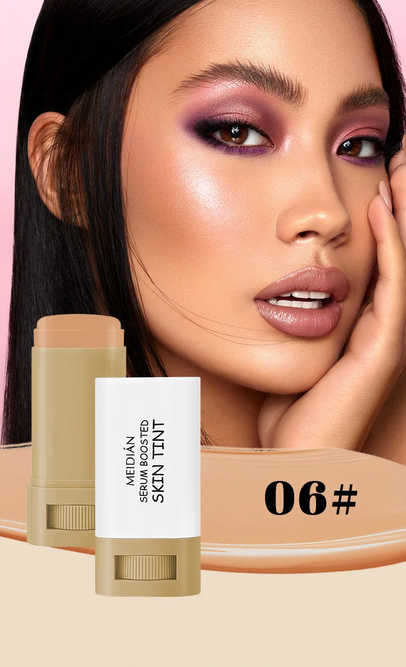 Foundation Stick Balm Serum Boosted Skin Tint Foundation Stick Smooth Plumper Hight Coverage Bronze Foundation Stick Makeup