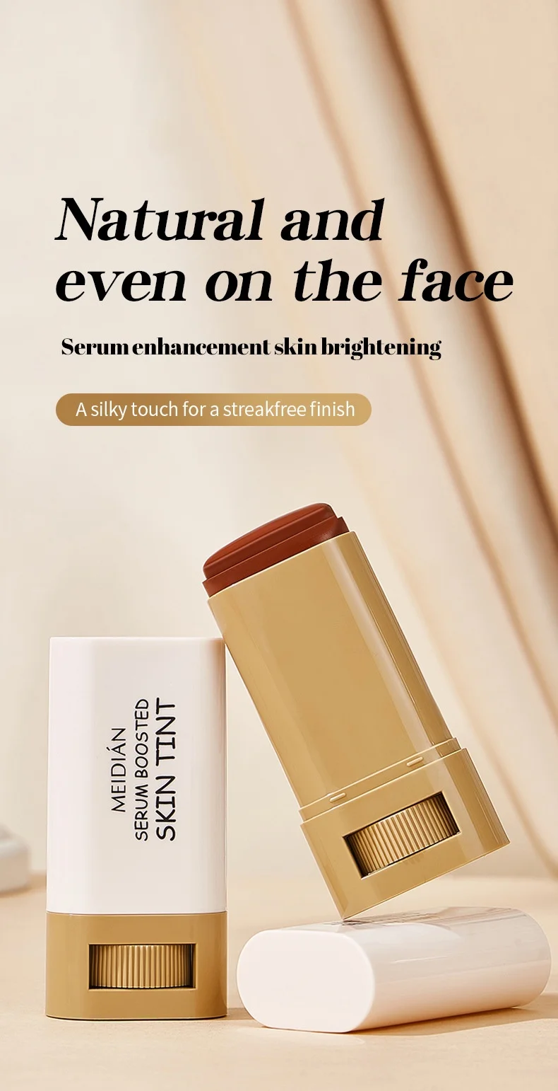 Foundation Stick Balm Serum Boosted Skin Tint Foundation Stick Smooth Plumper Hight Coverage Bronze Foundation Stick Makeup