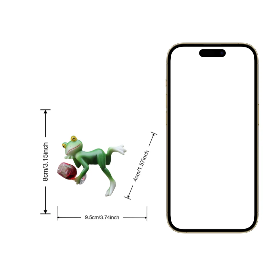 A delightful green frog and wine glass ornament – suitable for indoor and outdoor decoration in gardens, aquariums, garden ponds, flower pot edges, and frog-themed gardens.