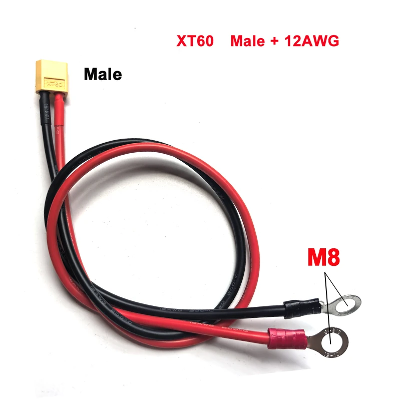 XT60 X90 to M8 O Ring Eyelet Battery Terminals Plug Connector Cable 10/12AWG Charger Side Power for RC Lipo Battery FPV Racing