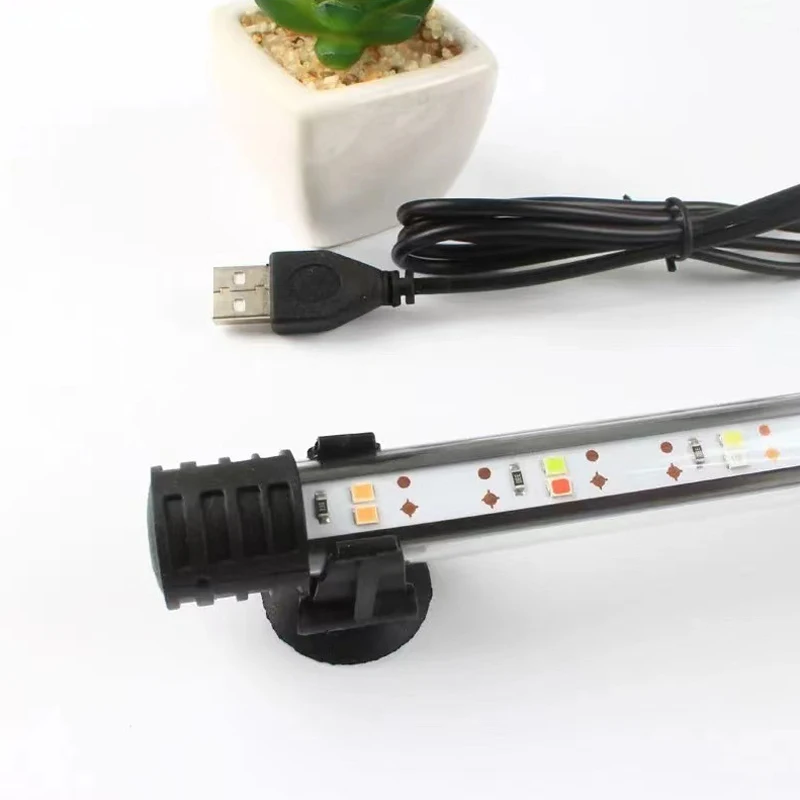 18-58cm USB Plug Aquarium Light LED Waterproof Fish Tank Light Underwater Lighting Submersible Lamp Plant Grow Lamp 110-240V