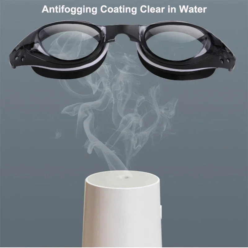 Custom Myopia Prescription Swim Goggles for Adult Kids, Anti-Fog,Left/Right Different Power (-6.0 to Plano), Adjustable Strap