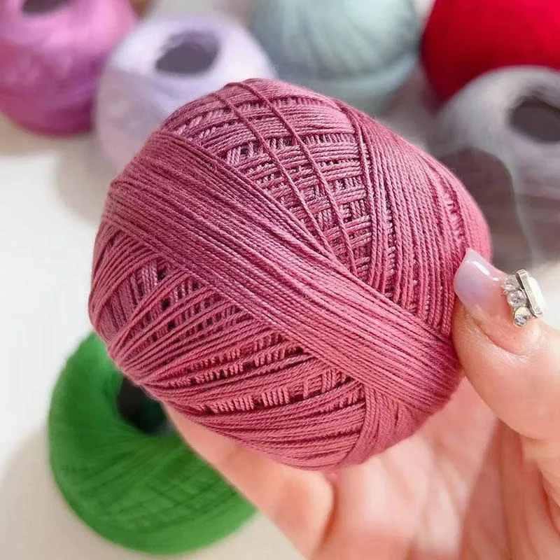 1PC Premium Mercerized Silk Lace Yarn Bundle-Soft, Durable, Vibrant Colors for DIY Knit & Crochet Soft and Suitable for Summer