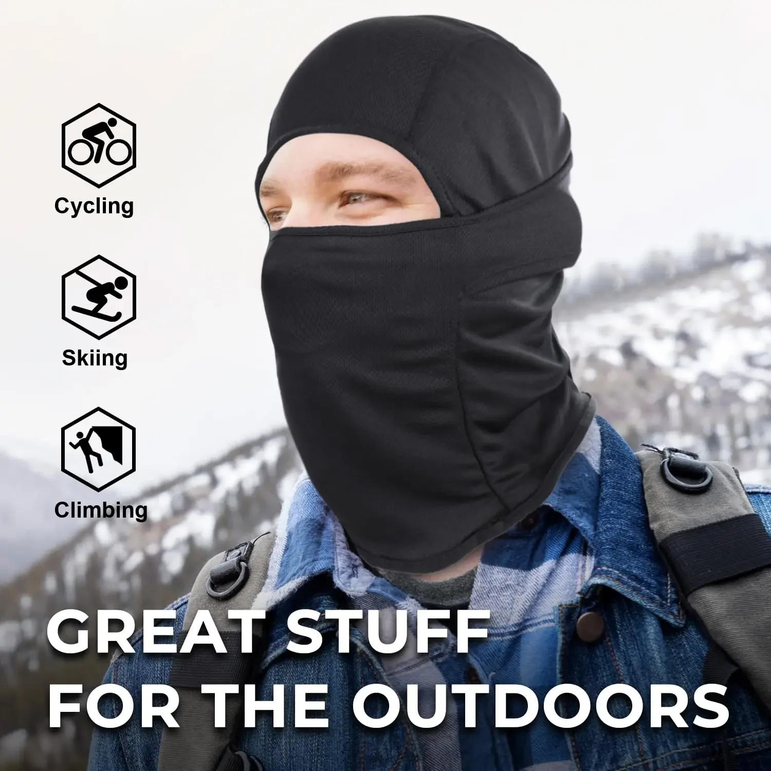 Outdoor Sports Ski Mask Men's and Women's Full Face Mask Skiing Outdoor Sports Breathable Full Face Mask
