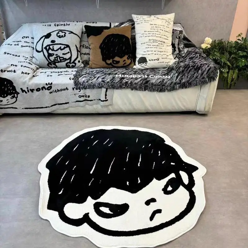 VIKAMA Faux Cashmere Carpet Bedroom Soft And Comfortable Floor Mats Children's Room Non-Slip Foot Mats Home Decoration
